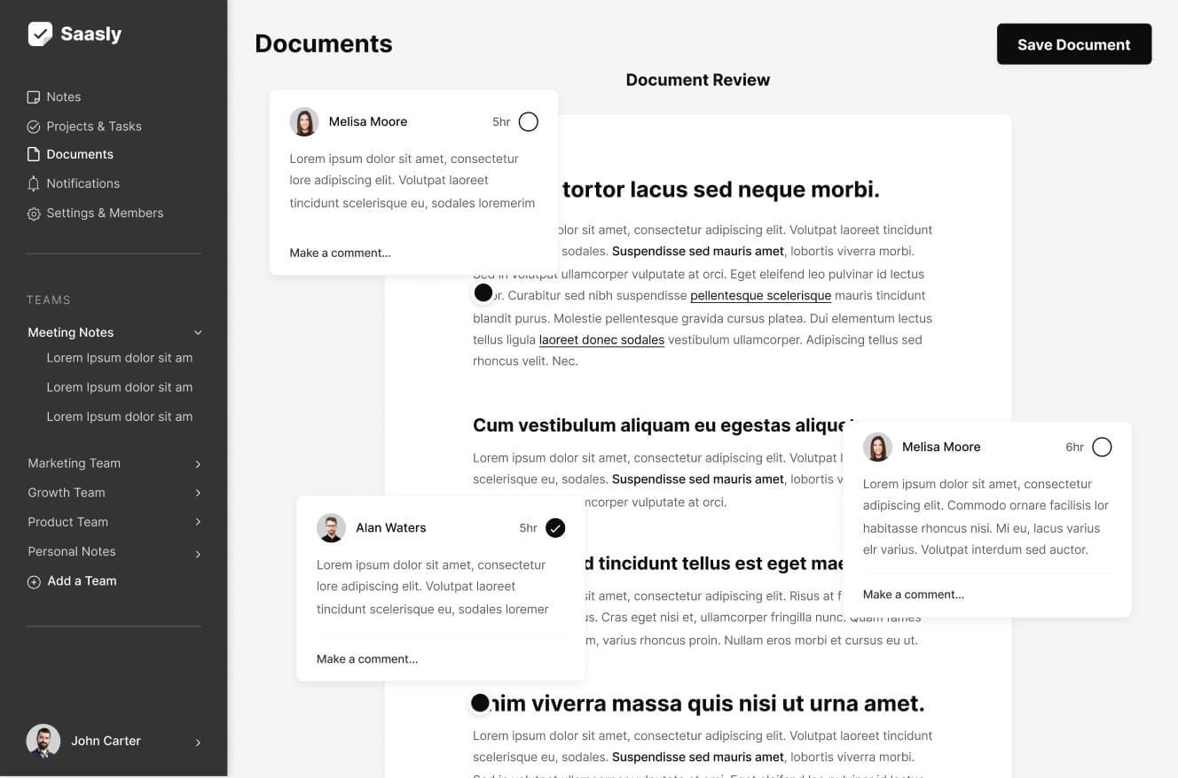 SaaS Documents - Saasly Webflow Template